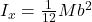 I_x = \frac{1}{12}Mb^2