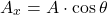 \[A_x=A\cdot \cos{\theta}\]