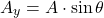 \[A_y=A\cdot \sin{\theta}\]