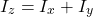 \[I_z = I_x + I_y\]