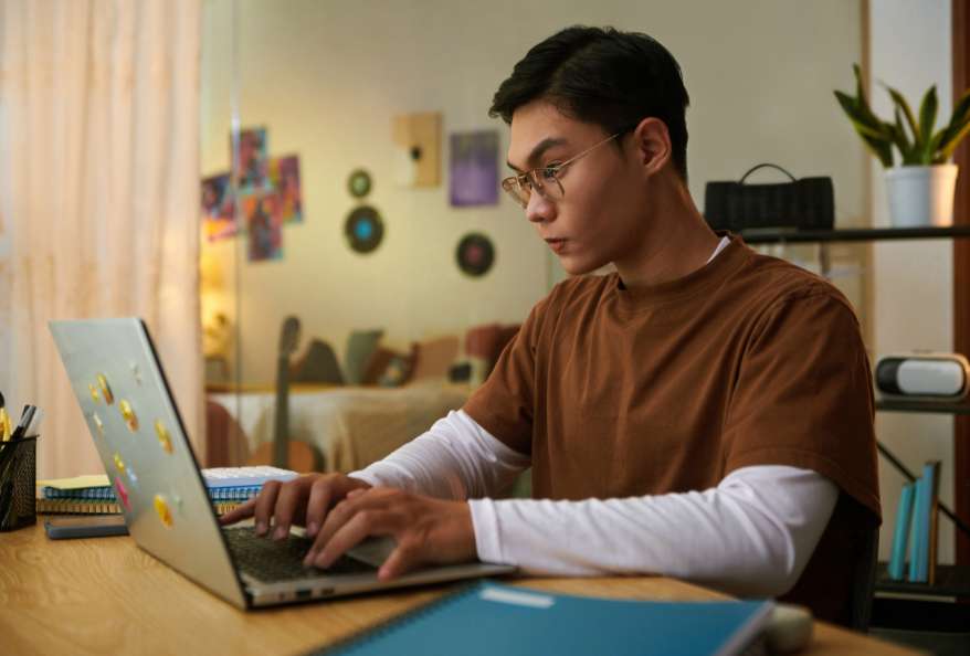 Student learning on LMS