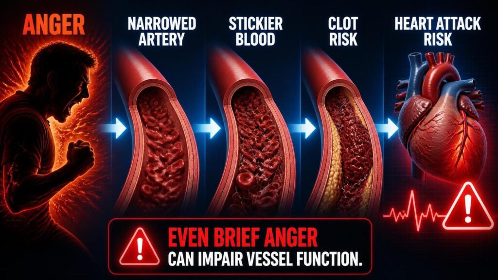 anger narrows arteries