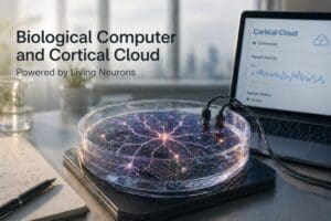 Artistic Illustration for Biological computers and Cortical Cloud.