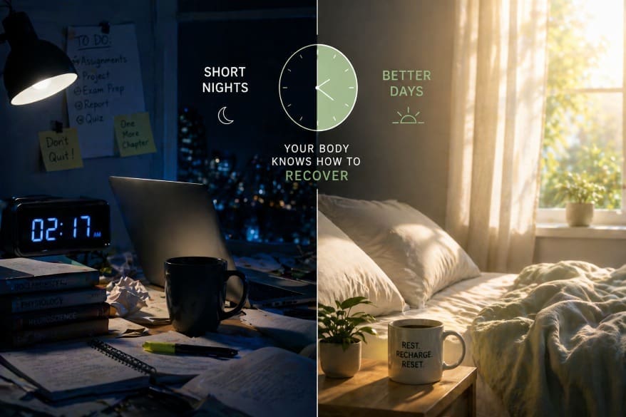 Catching up on sleep after busy weeks may support your health