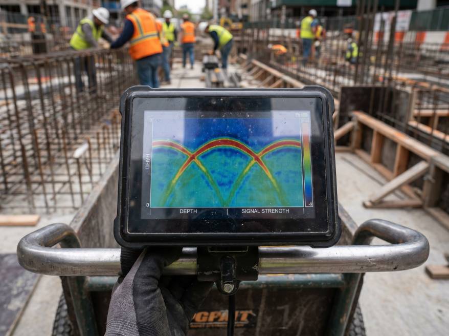GPR unit radar display