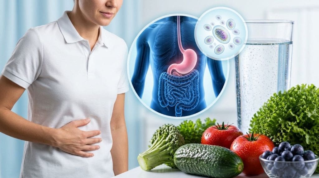 Person holding stomach