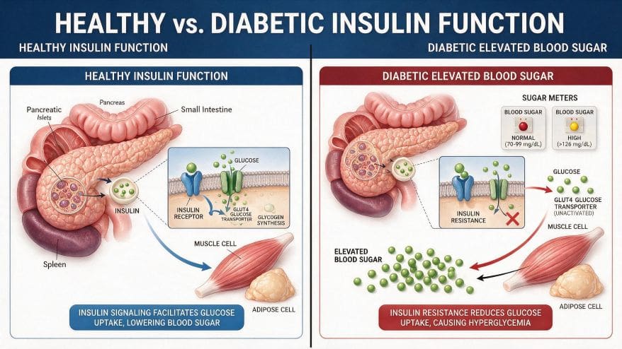 Heathy vs Diabetic Pancreas - Comparison