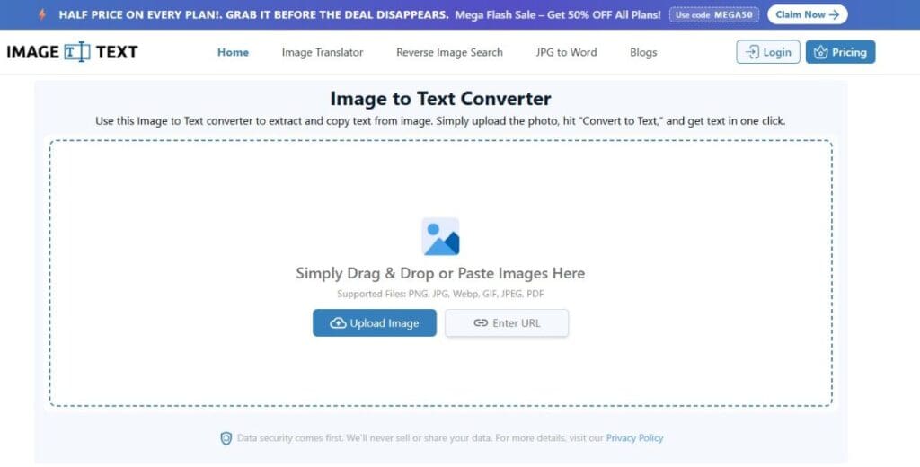 Image to text converter