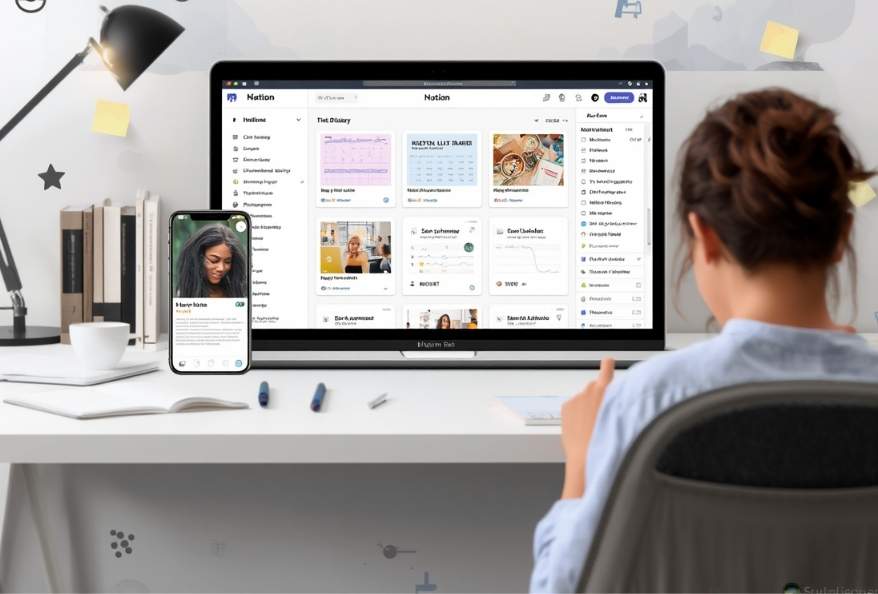 Person usingNotion App