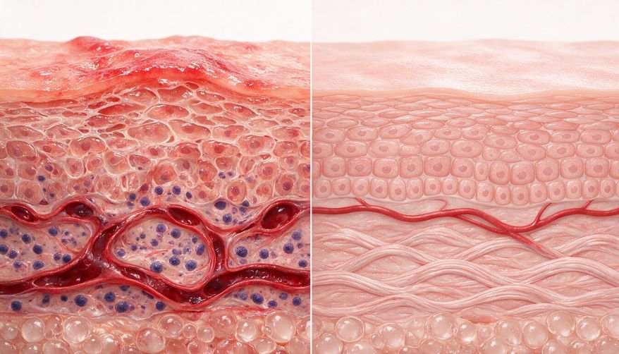 Skin Before and After Inflammation Reduction