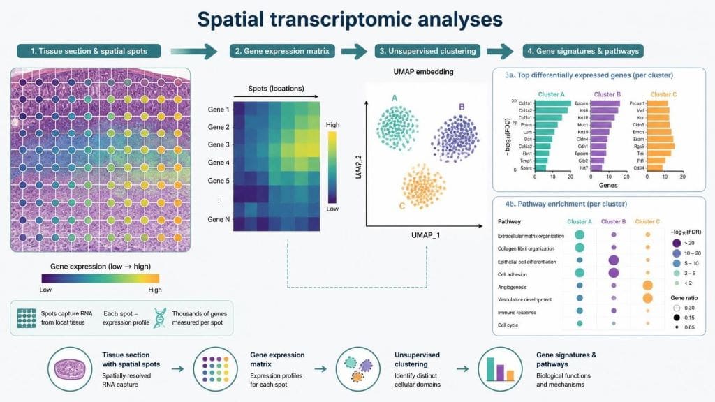Spatial transcriptomic analyses