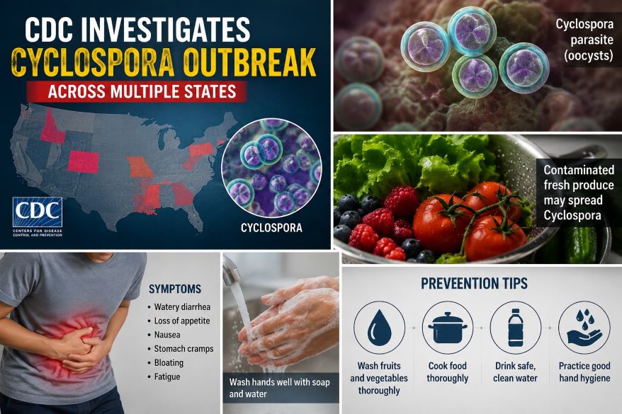 CDC Cyclospora Outbreak – Symptoms, Spread, and Prevention
