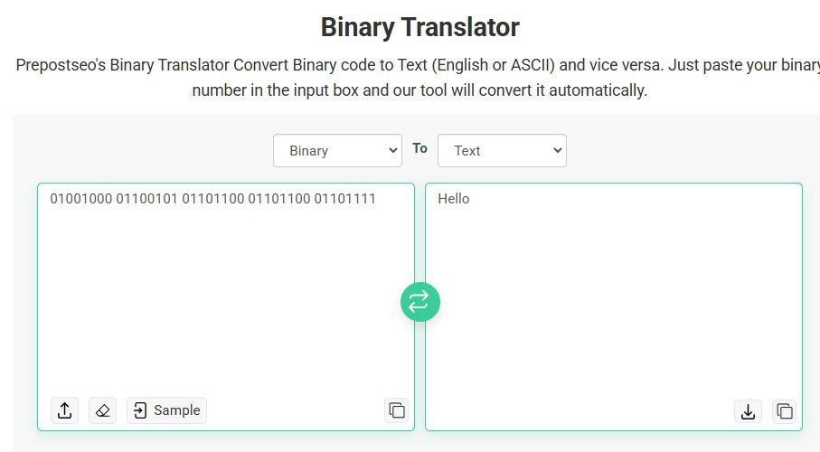 Binary Code Translator